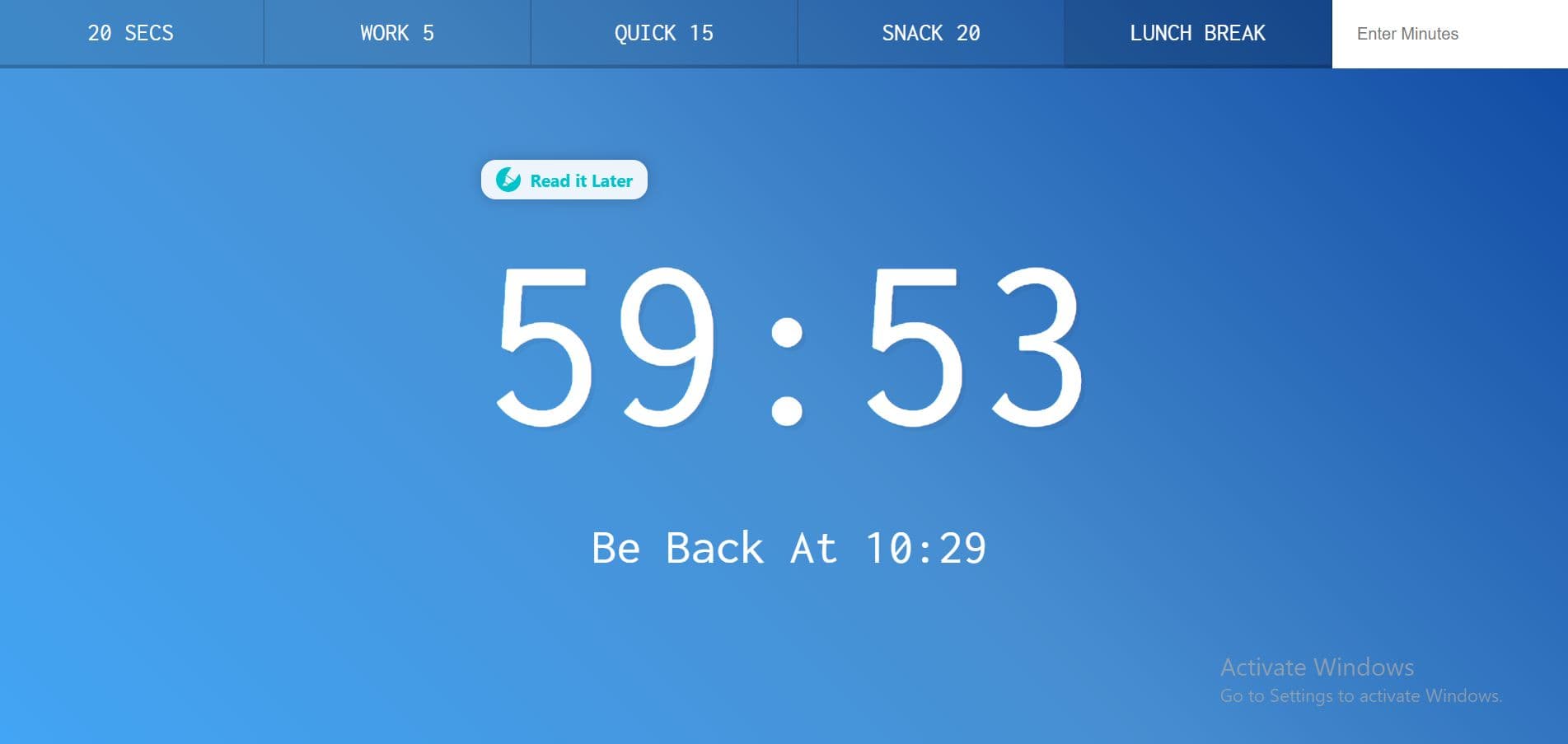 Countdown Timer App